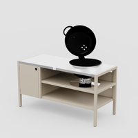 UMAMI module 3, beige / roestvrij staal + zwarte bolgrill NORDIC FLAME 