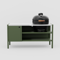 UMAMI Module 3, groen / roestvrij staal + zwarte kamado NORDIC FLAME 