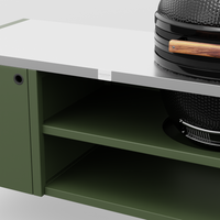 UMAMI Module 3, groen / roestvrij staal + zwarte kamado NORDIC FLAME 
