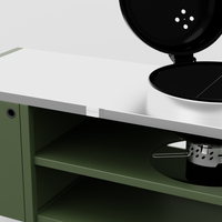 UMAMI module 3, groen / roestvrij staal + kogelgrill NORDIC FLAME 