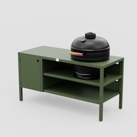 UMAMI Buitenkeuken Module 3 + zwarte kamado NORDIC FLAME, groen