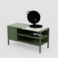 UMAMI module 3, groene + zwarte kogelgrill NORDIC FLAME 