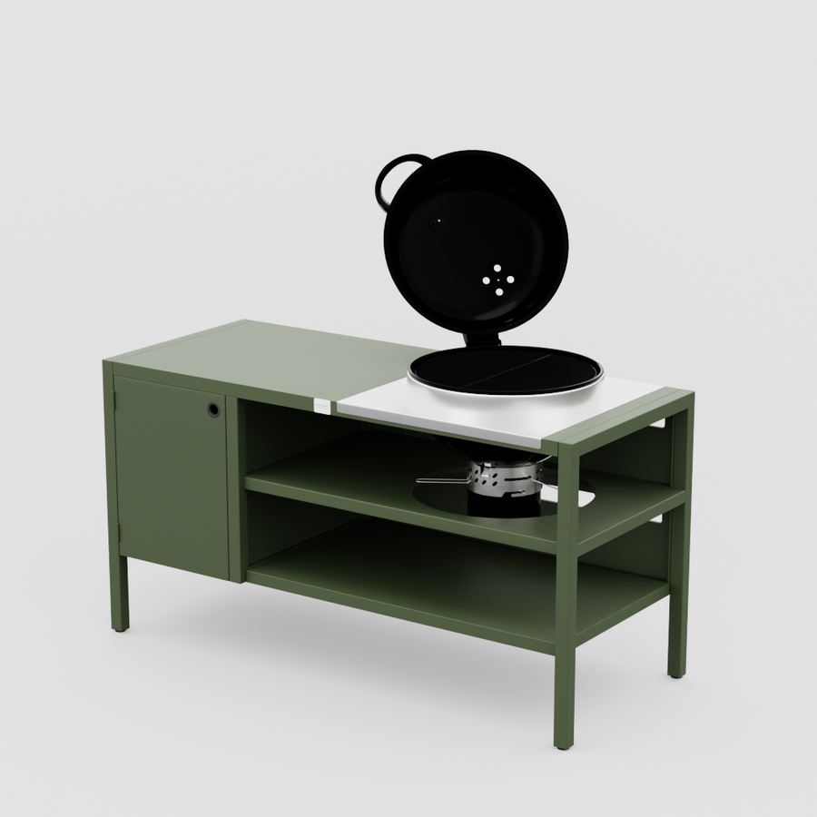 UMAMI module 3, groene + zwarte kogelgrill NORDIC FLAME 