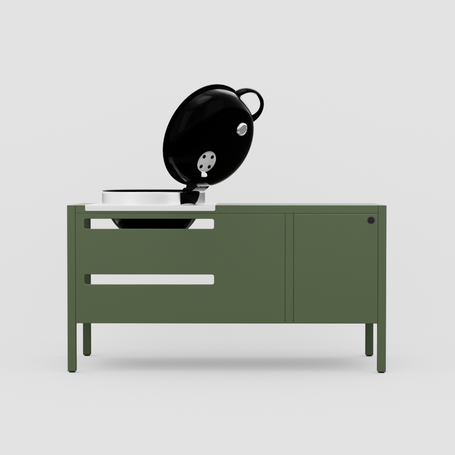 UMAMI module 3, groene + zwarte kogelgrill NORDIC FLAME 