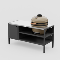 UMAMI Module 3, zwart / roestvrij staal + beige kamado NORDIC FLAME 