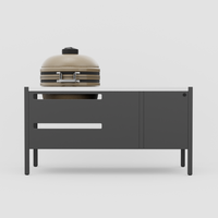 UMAMI Module 3, zwart / roestvrij staal + beige kamado NORDIC FLAME 