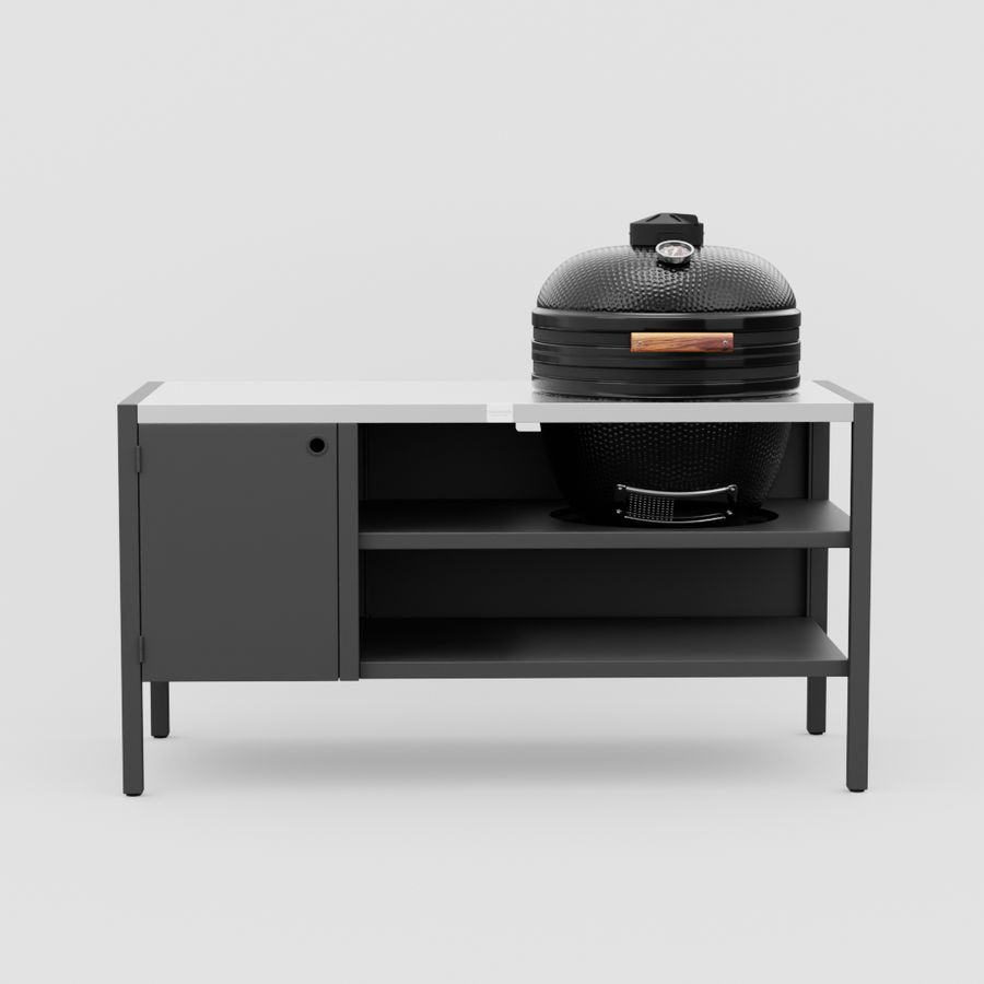 UMAMI Module 3, zwart / roestvrij staal + zwarte kamado NORDIC FLAME 