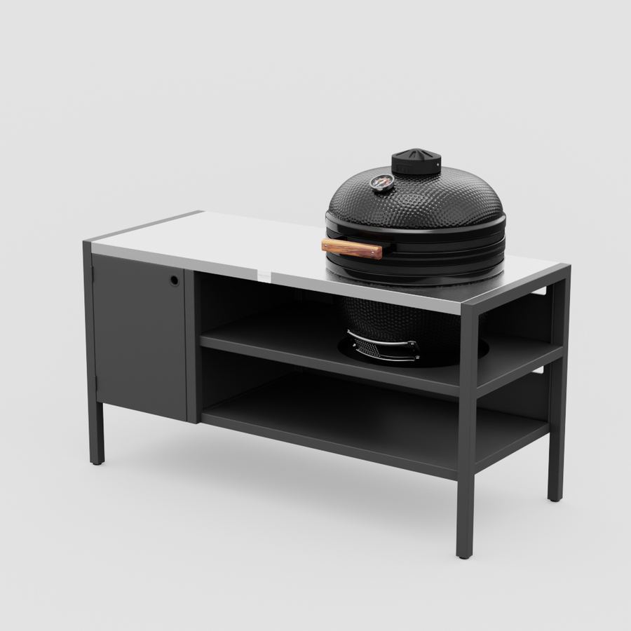UMAMI Module 3, zwart / roestvrij staal + zwarte kamado NORDIC FLAME 