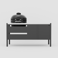 UMAMI Module 3, zwart / roestvrij staal + zwarte kamado NORDIC FLAME 