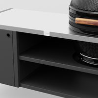 UMAMI Module 3, zwart / roestvrij staal + zwarte kamado NORDIC FLAME 