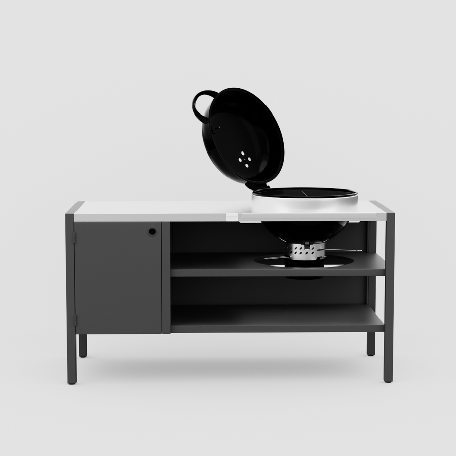 UMAMI module 3, zwart / roestvrij staal + zwarte kogelgrill NORDIC FLAME 