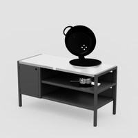 UMAMI module 3, zwart / roestvrij staal + zwarte kogelgrill NORDIC FLAME 