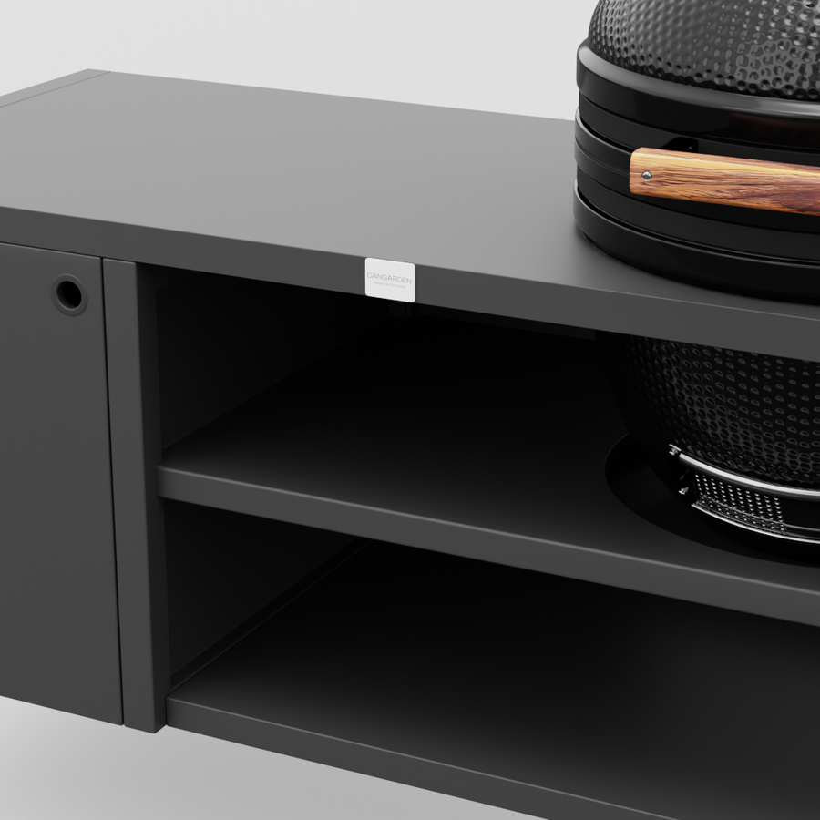 UMAMI buitenkeuken Module 3 + zwarte kamado NORDIC FLAME, zwart