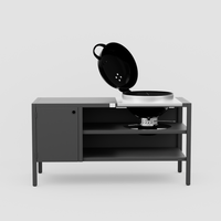 UMAMI module 3, zwart + zwarte kogelgrill NORDIC FLAME 
