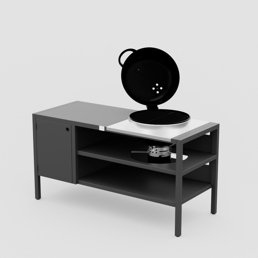 UMAMI module 3, zwart + zwarte kogelgrill NORDIC FLAME 