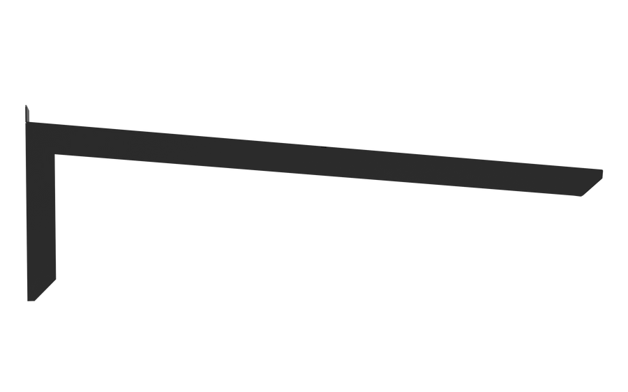 MODERN deurafdak, L260 x D85 x H27,5 cm, zwart